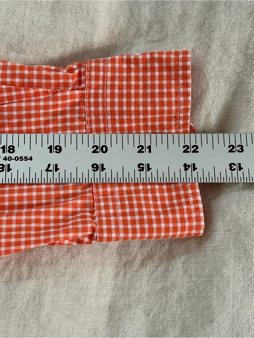 Ralph Lauren Boys L Cotton Poplin Shirt Orange White Gingham Button Down Preppy